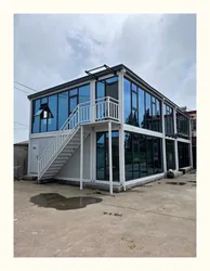 Prefabricated colored steel material Prefab Bolt Container House ,Integrated housing building control modular