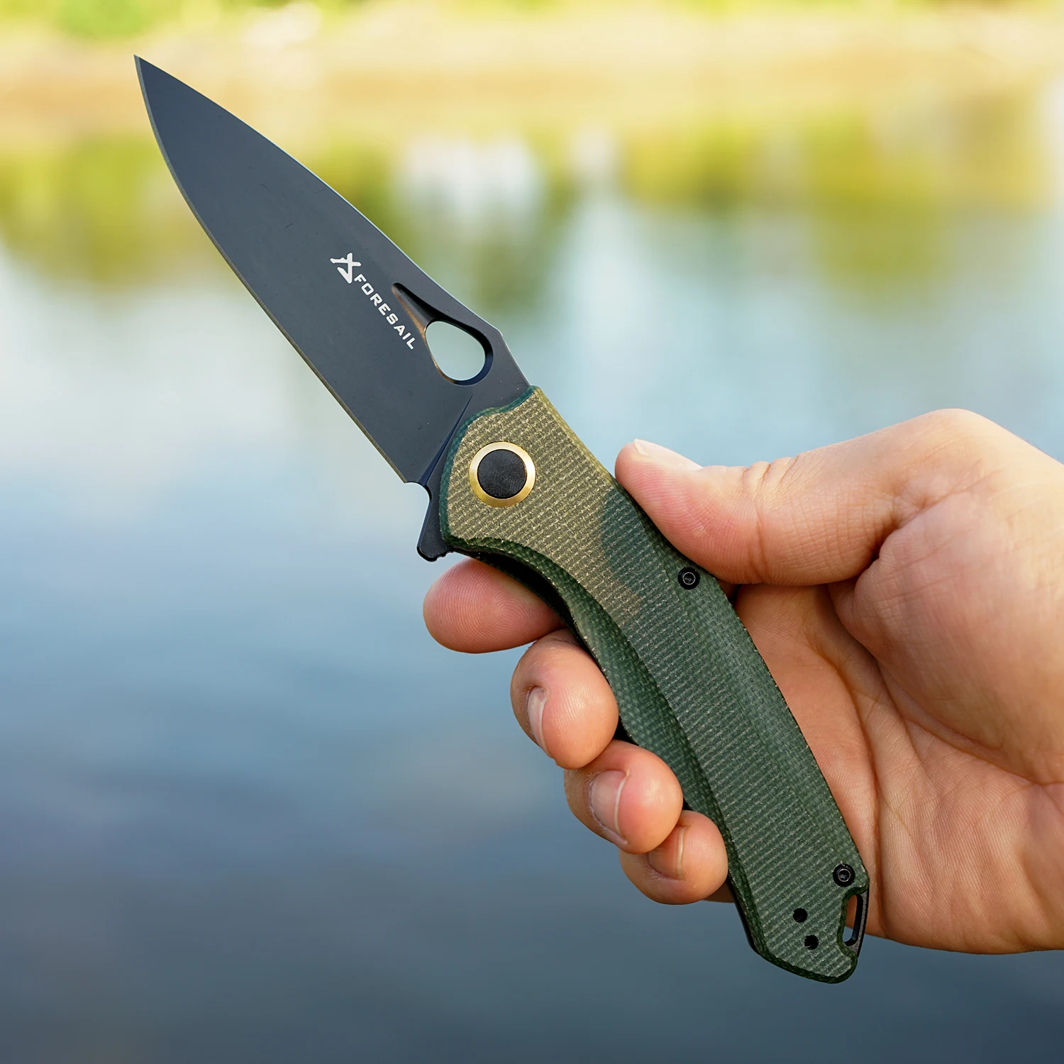 Practical Pocket knife made with14C28N Steel,Reversible Deep-carry Pocket Clip,Flipper. For Outdoor Camping and Gift, EDC Knife