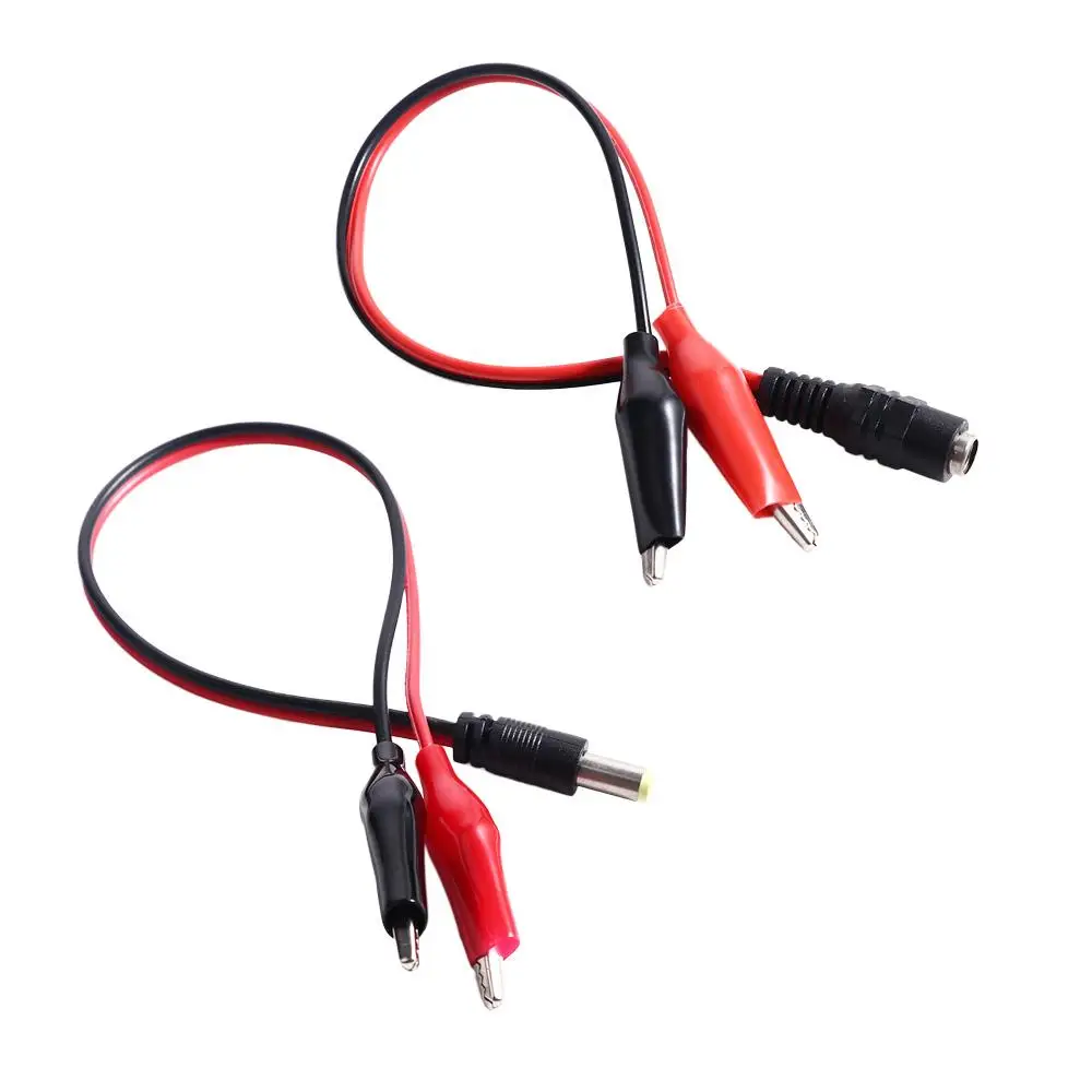 with 2 Alligator Clips Crocodile Test Leads Test Clips Clamp Power Adapter Wire Alligator Test Clips Alligator Test Clamp