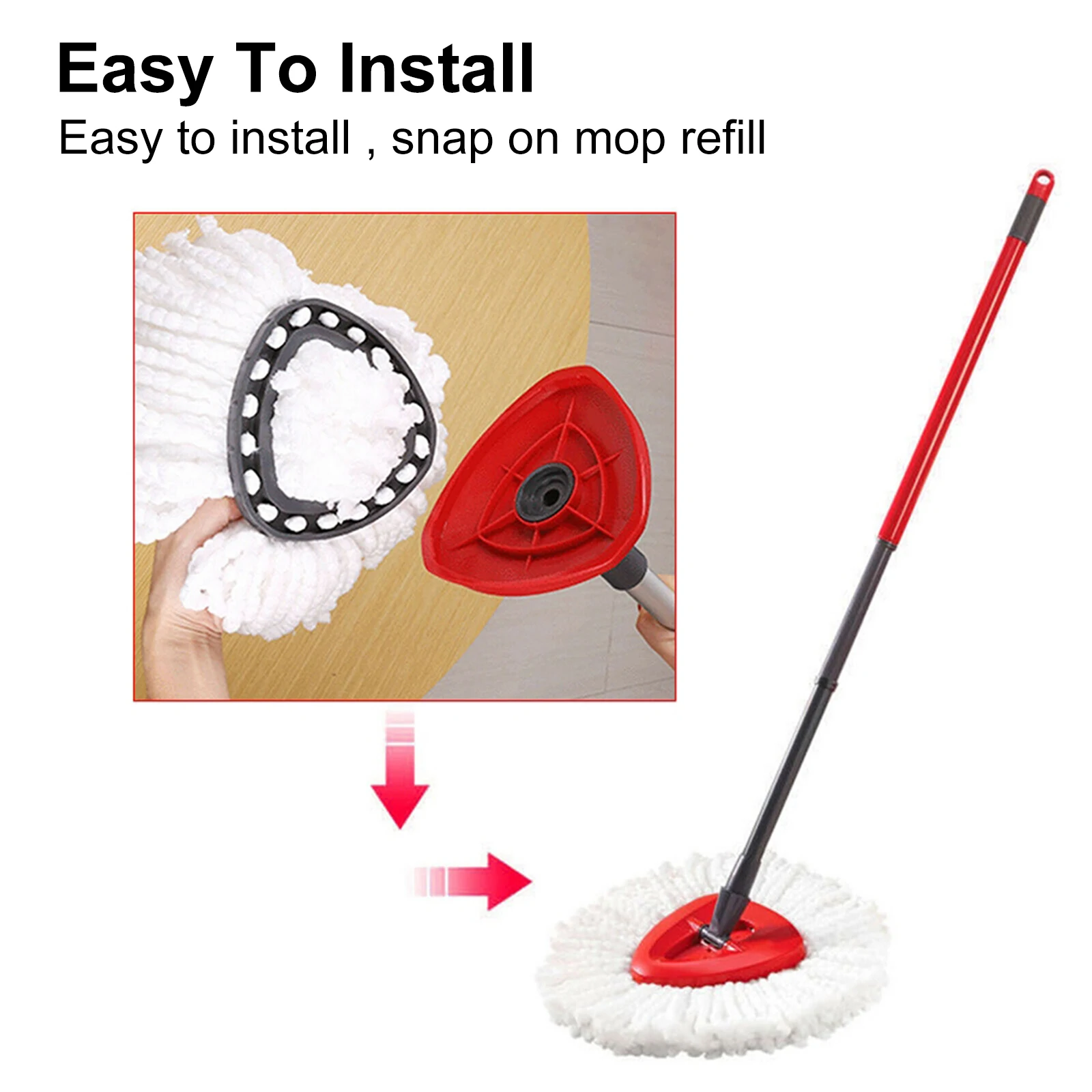 Plastic Mop Base Replacement Parts Spin Mop Base Home Tools Disc Mop Head Cleaning Accessories for O-cedar Easywring Rinseclean