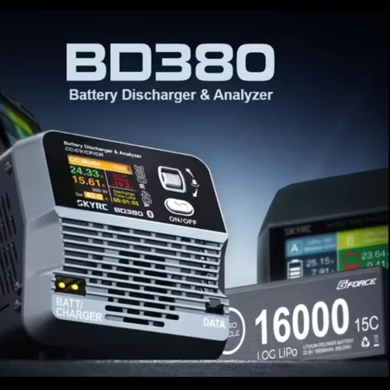 

SkyRC BD380 Powerful Battery Discharger Analyzer 380W 40A 30V Four Modes CC/CP/CR/CV Battery Power Boosted for RC Models