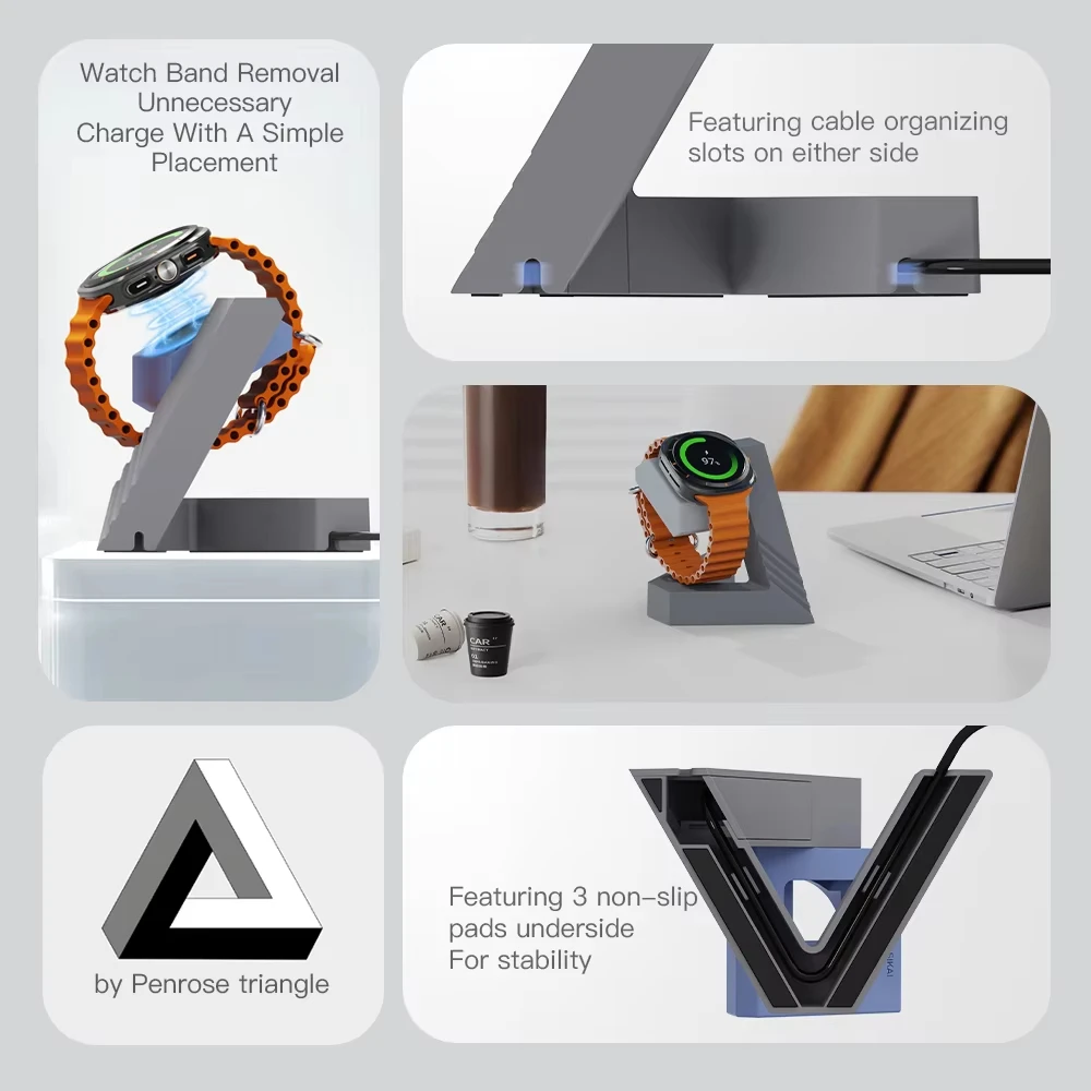 حامل شحن ساعة SIKAI لهاتف Samsung Galaxy Classic 8/5/5 Pro Samsung Galaxy Ultra/7/6/6 قاعدة شاحن الساعة الذكية #5