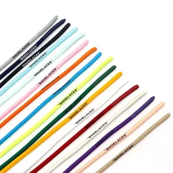 Weiou Laces 4mm Trendy Polyester Printed “SHOELACES” Round Shoelace with Epoxy Dipping Tips for Sneaker Sport Boots Ropes String