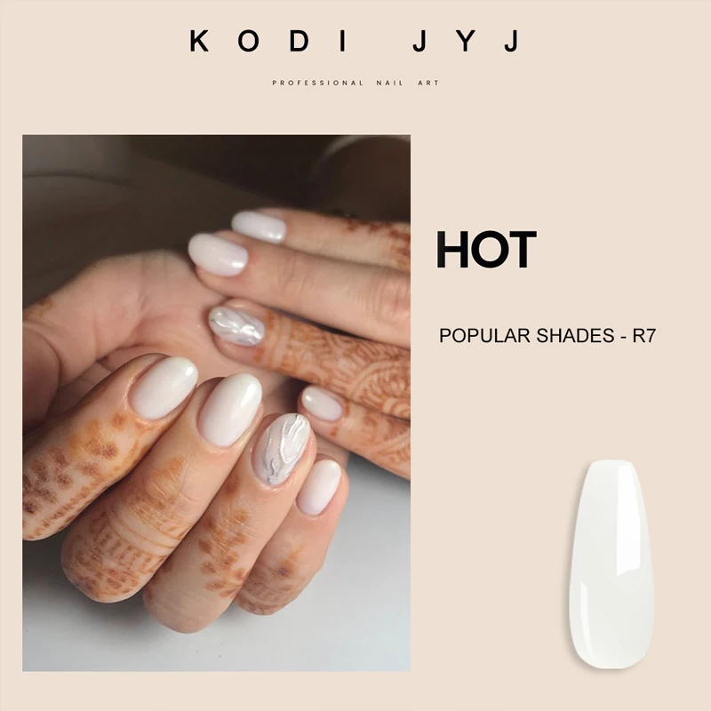 KODI JYJ Natural Rubber Base Gel 12ml Nude Color Gel Varnish for Nails Semipermanent uv led Milk Camouflage Base Manicure Gellac