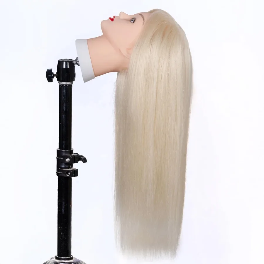 عارضة أزياء رئيس الشعر البشري 80 شعر الإنسان القزم رئيس مع الشعر 2426 بوصة لممارسة التجميل عدة دمية رئيس تصفيف الشعر