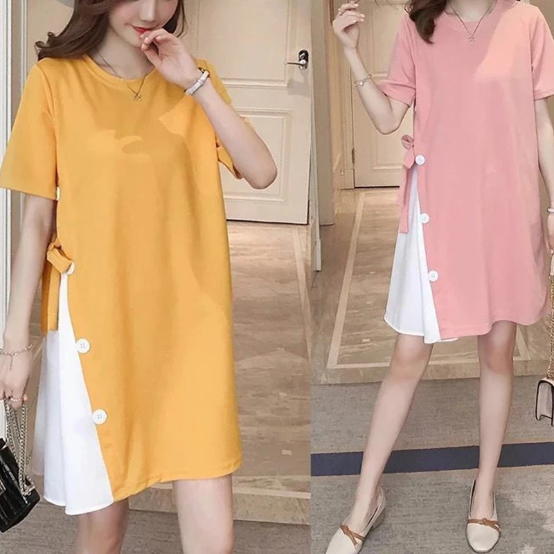 Summer 2022 Maternity Fashion Nursing Dresses Breastfeeding Pregnancy Dress Clothes for Pregnant Women Casual Women's Dresses