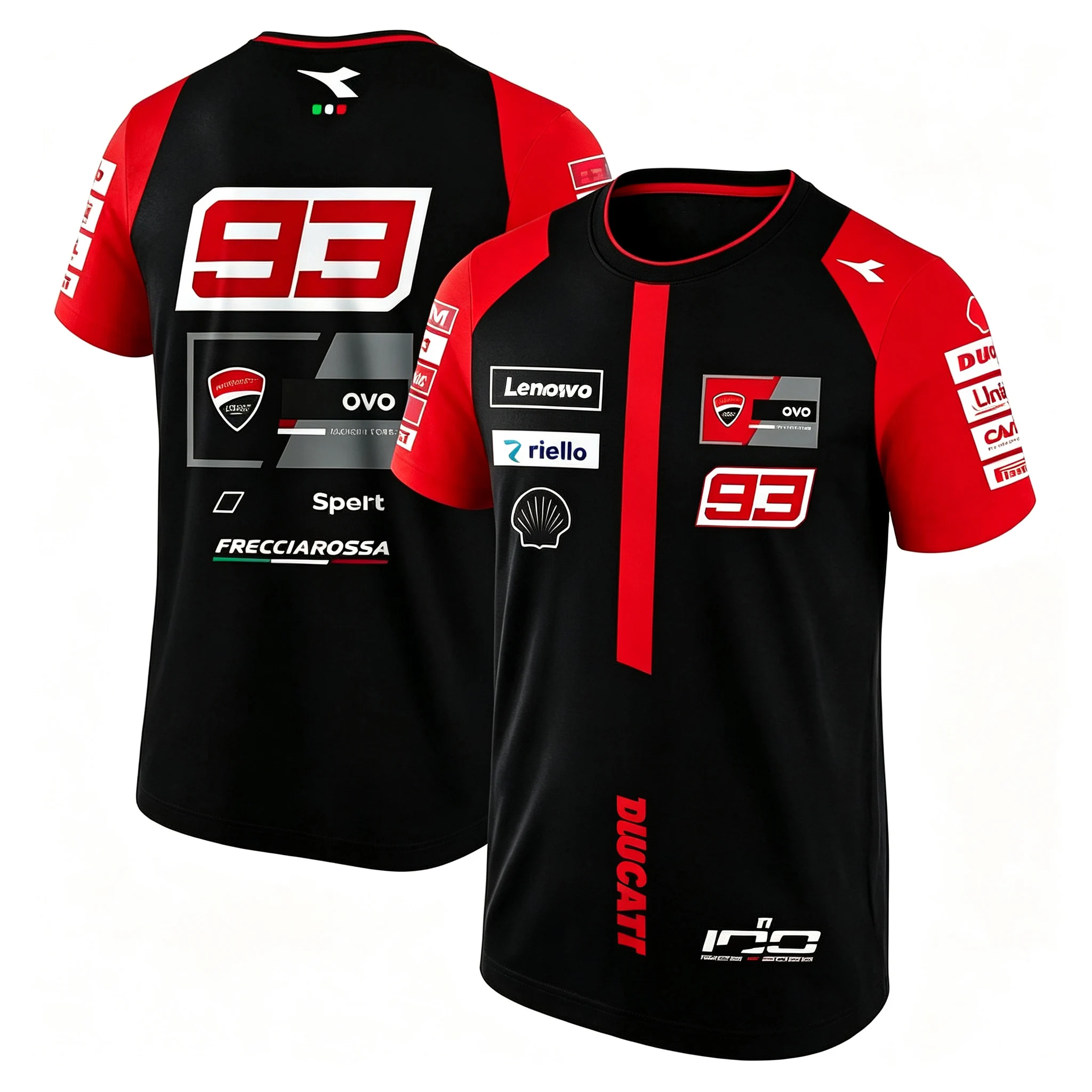 New Summer Marc Márquez Fan T-Shirt Men's Oversized, Quick-Drying, Breathable Short-Sleeve Top for Outdoor Sports