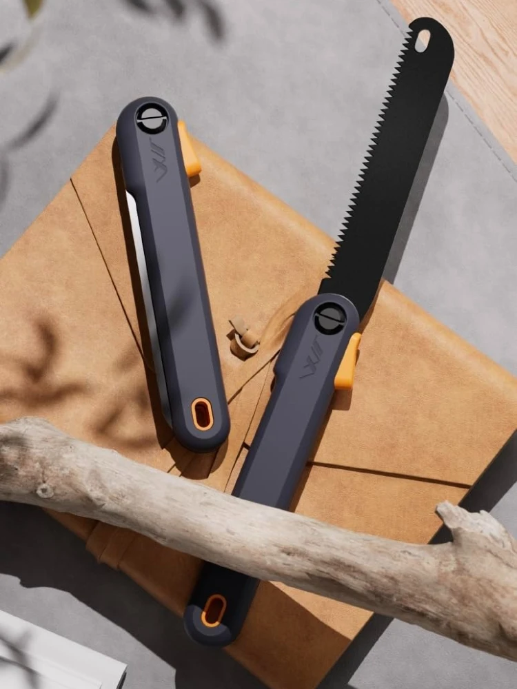 JIMIHOME JM-G2601 Folding Hand Saw Teflon Coated SK5 Blade Non-Slip Handle Compact Gardening Saw for Camping and Home Use