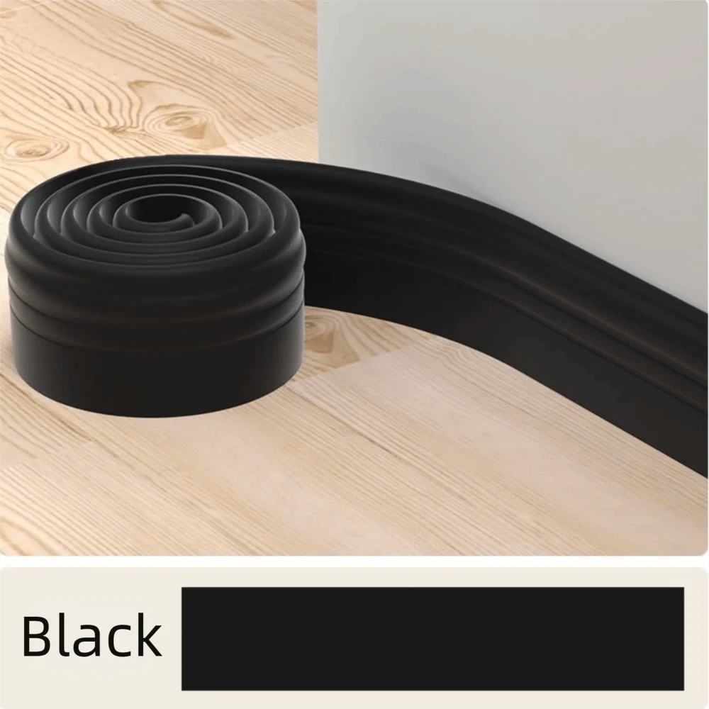 DIY 1M/Roll Baseboard Molding Trim Thickened Self Adhesive Molding Trim Soft 3D Skirting Line Living Room