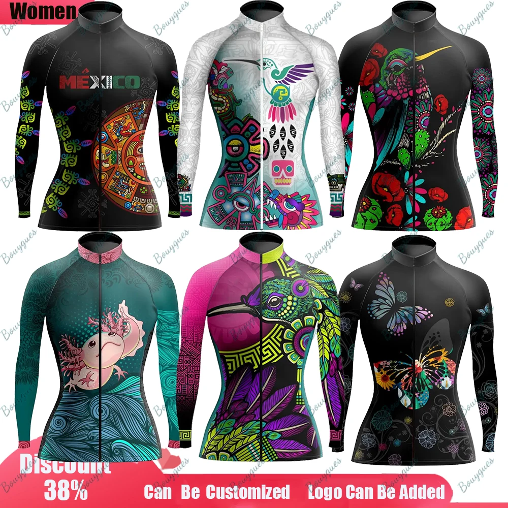 Women\'s Cycling Jersey MTB Jersey Bicycle Team Cycling Shirt  Long Sleeve Bike Wear Summer Winter Premium Cycle Clothes