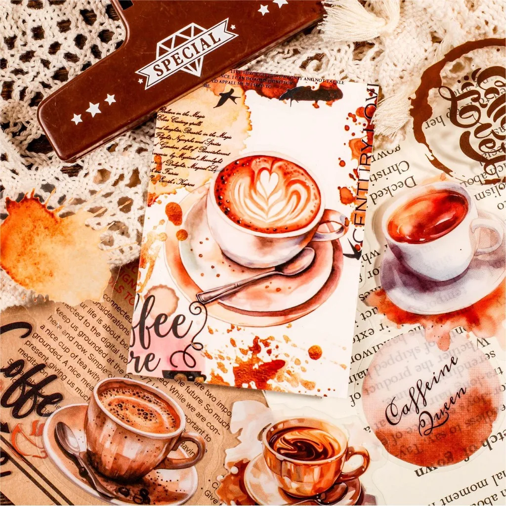 Journamm 15 шт./упак. наклейки серии кофейные материалы для домашних животных DIY Скрапбукинг дневник декор для альбома мусорный журнал наклейки для коллажа