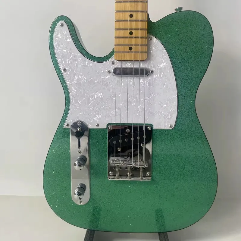 A102 Left Hand Tele Electric Guitar Quincy Genuine Green Spark Metallic Color Maple Neck+Fingerboard Authorised Stock Guitars