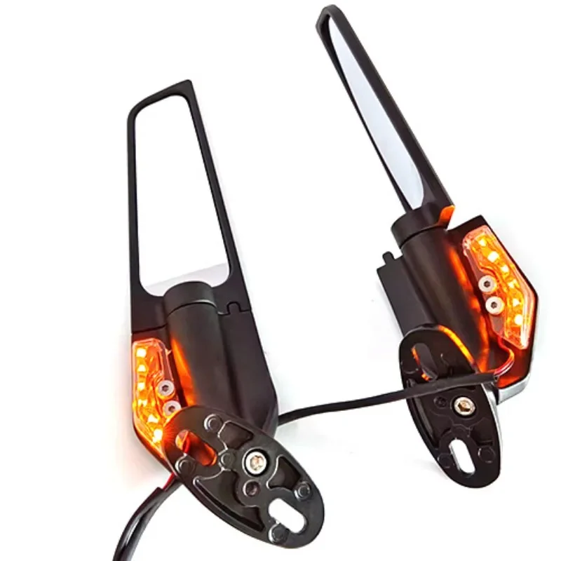 

Lyr Motorcycle Modification with Fixed Wing for Suzuki GSX250R Honda CBR650R Rearview Mirror with Rotatable Wing Mirror