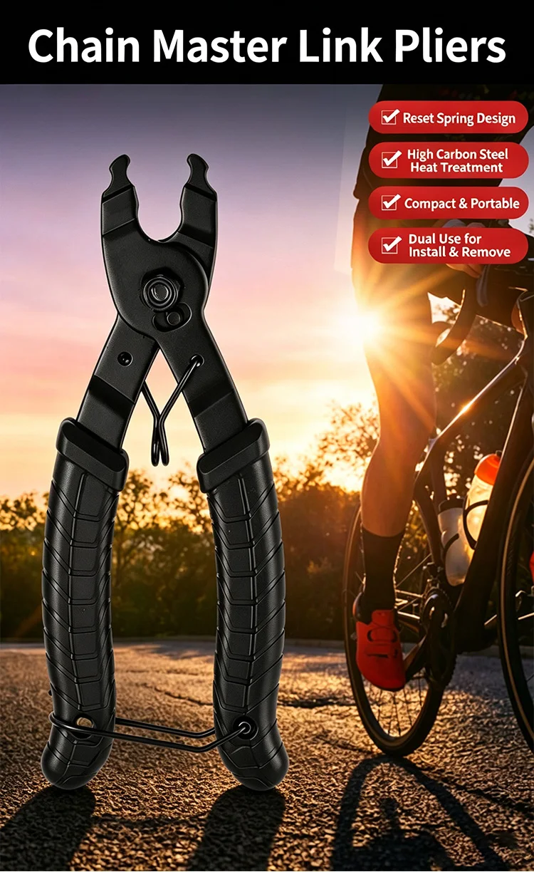 Fahrradkette magische Ketten klemme Schnell kupplung Knopf halterung Niet schloss Überholung Entfernen Zange Fahrrad reparatur werkzeug installieren – Detail 1
