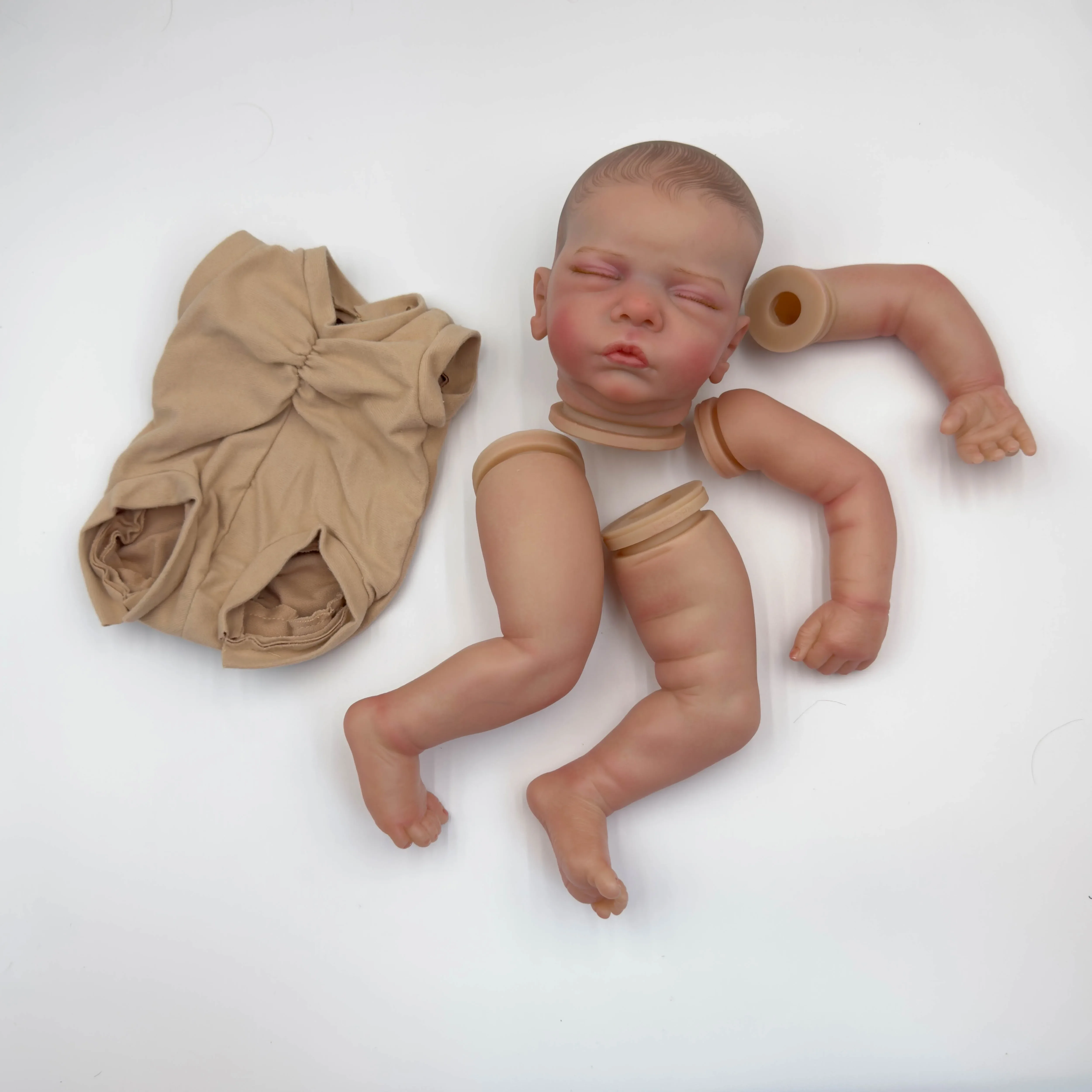EGO 19inch Already Painted Reborn Doll Parts Romy Sleeping Lifelike Newborn Baby Painting with Cloth Body Included