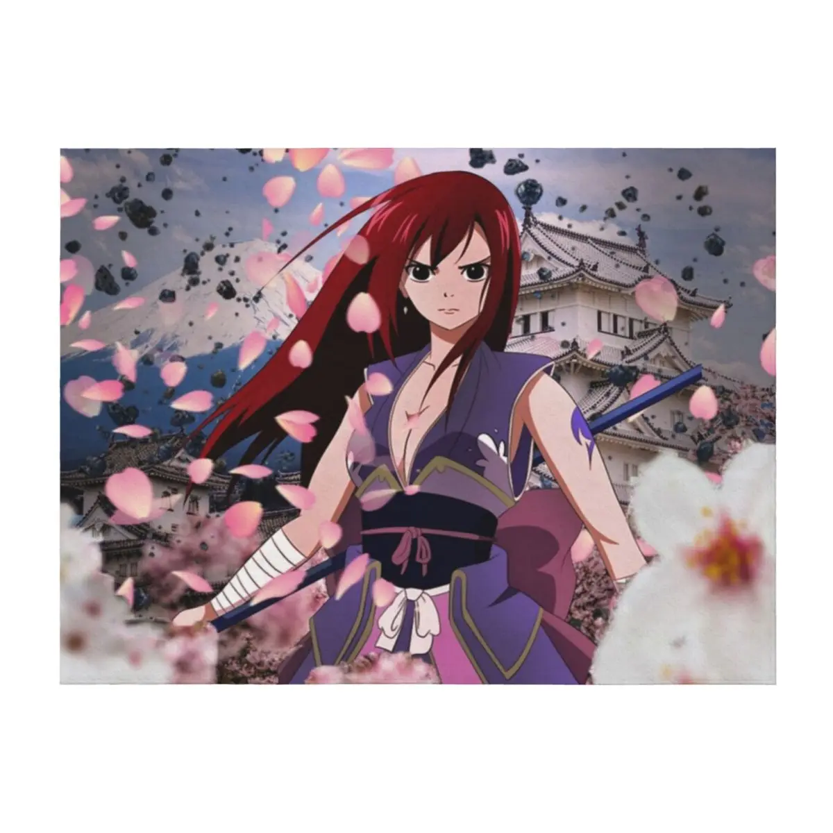 

Erza Scarlet Throw Blanket Thermal Multi-Purpose Plaid sofa bed Blankets