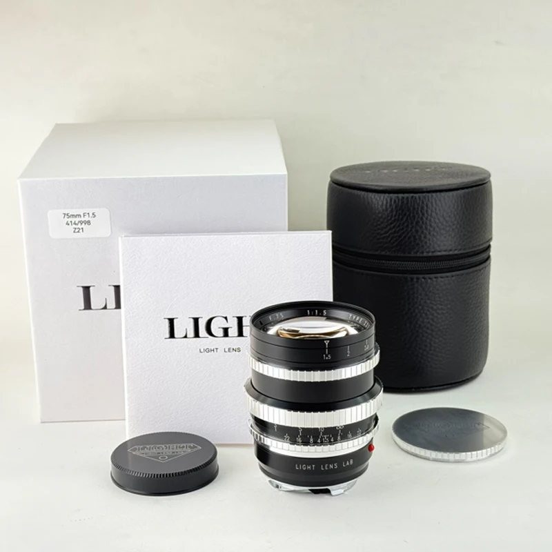 Light Lens Lab 75mm F1.5 Lens Z21 Matte Black Angenieux S21 for Leica M M3 M6 M9 M10 M240 Refiner Lens Full Frame