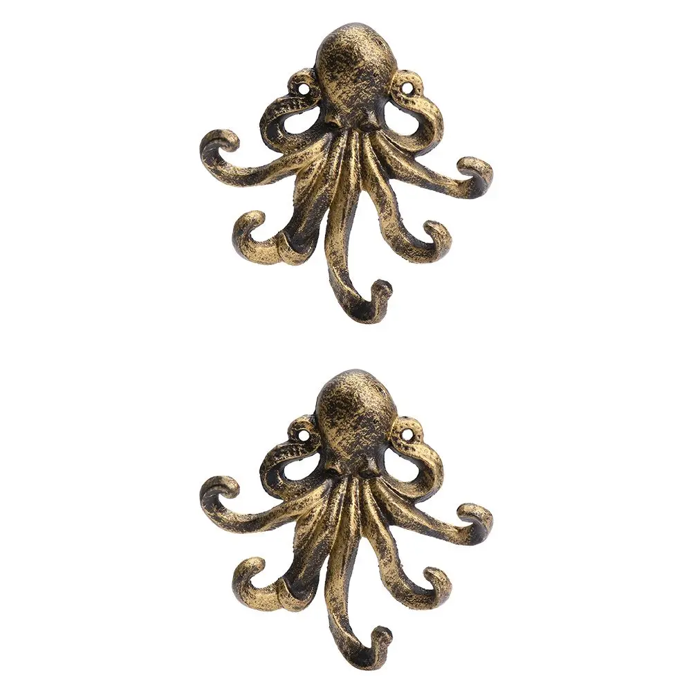 

2 Pcs Hook up Coat Hanger Hooks Single Wall Ornament Curtain Animal Artificial Decorative