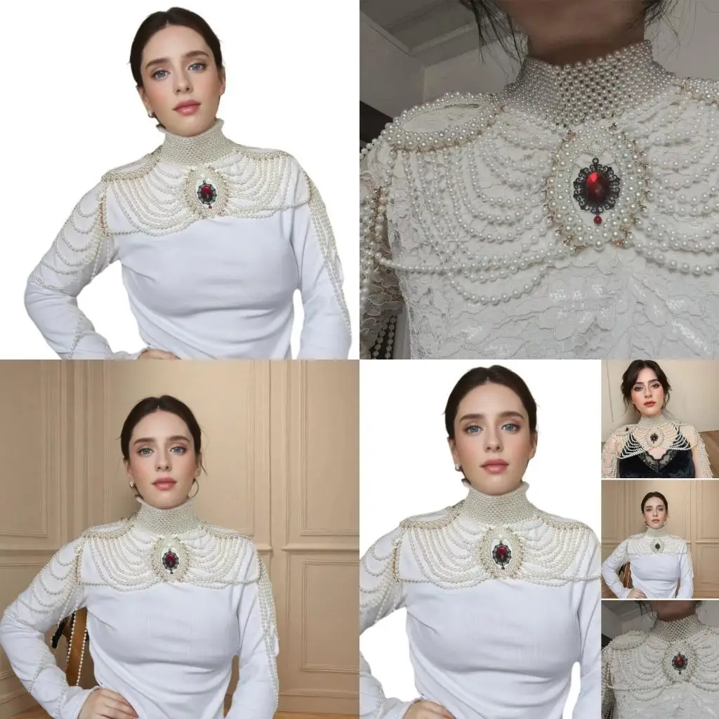 

Stylish Pearls and Tassels Body Necklace Fashiona Accessory for Social Event