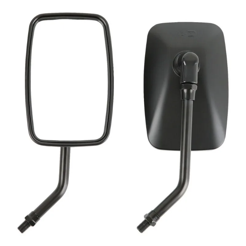 1 Pair Black 10MM Universal Motorcycle Rear View Mirrors Thread Black Rectangle Rearview Side Mirrors for Motorcycle Scooter ATV image 4