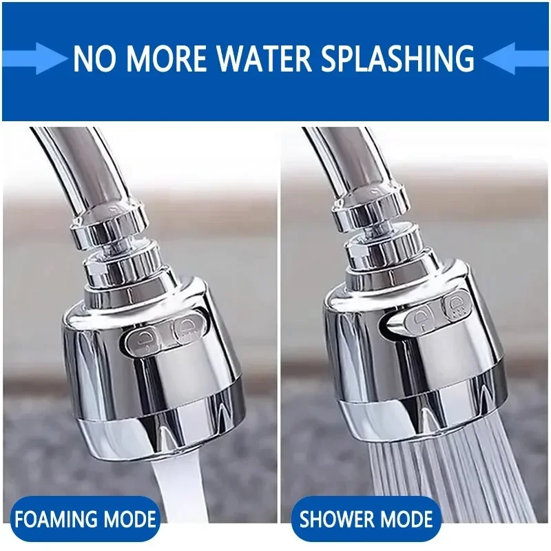 360 Degree Rotating Faucet Splashproof Sprinkler Pressurized Extension Tube Universal Water Saver Kitchen Tool sink accessories