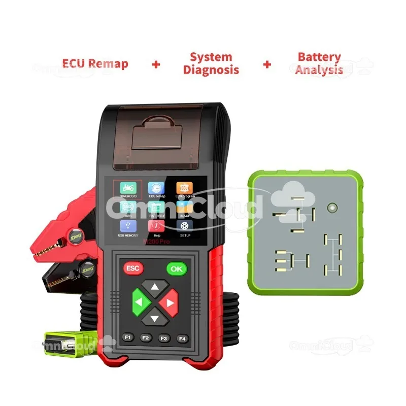 

Полный диагностический инструмент для мотоцикла M200 Pro, обновленный Jdiag M200, поддержка программы напоминания ЭБУ, тестер батареи, автомобильный