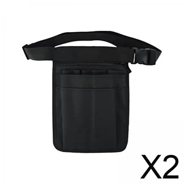 

2x Nurse Waist Bag Medical Utility Belt Nylon Cloth Portable Adjustable Strap Case Medical Storage Bag Nurse Bag for Tool Pen