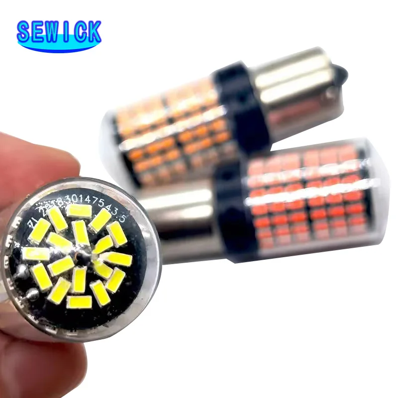 50pc 3014 144smd CanBus S25 1156 BA15S P21W LED BAY15D PY21W lamp T20 LED 7440 W21W W21/5W led Bulbs For Turn Signal Light