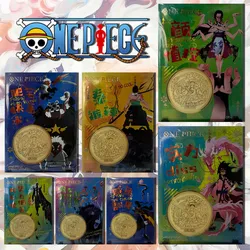 Kabago ONE PIECE LN Gold Coin Card Monkey D. Luffy Roronoa Zoro Nico Robin FRANKY Sanji boy Toy collection Birthday gifts