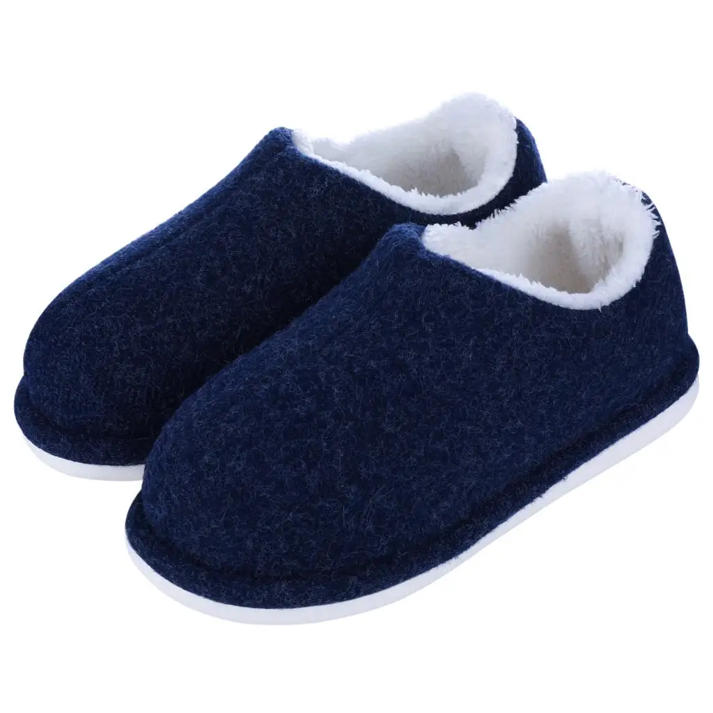 

Bebealy Winter Fuzzy Fur Slippers For Women Plush Felt Home Cotton Slippers Fluffy Soft Flat Non-Slip Heel Wrap Furry Slides