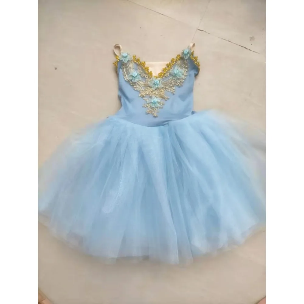 فستان باليه توتو للفتيات ملابس الرقص أزياء المسرح ملابس الأطفال أداء الأميرة الجنية ملابس الأطفال الصيف الأنيق