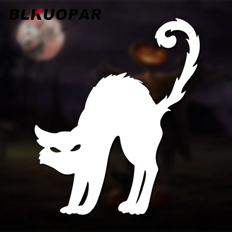 BLKUOPAR Halloween Horrible Cat Animal Silhouette Car Stickers Scratch-Proof Graphics Decal Windows Trunk Surfboard Car Lable