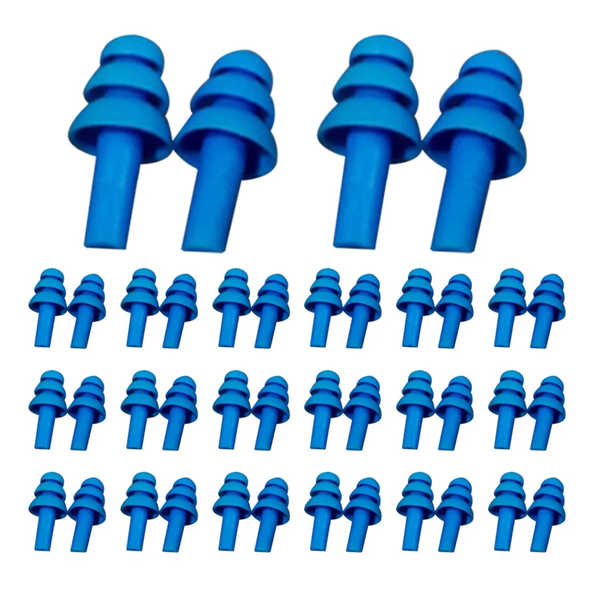 40pcs Soft Silicone Ear Plugs Waterproof Swimming Ear Plugs Reusable Noise Reduction Sleeping Ear