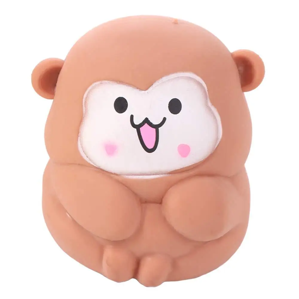 

TPR Капибара Сжимающая игрушка Разминающая эластичная форма капибары Сжимаемый мяч ручной работы Мягкая обезьяна Непоседающие игрушки Забавная игрушка
