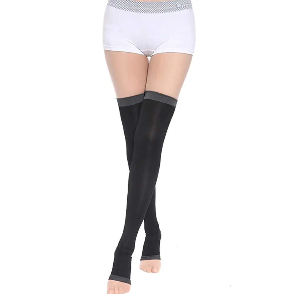 

1 Pair Knee Support Leg Brace Women 420D Sleeping Burn Fat Socks Slim Leg Warmer Compression Stockings