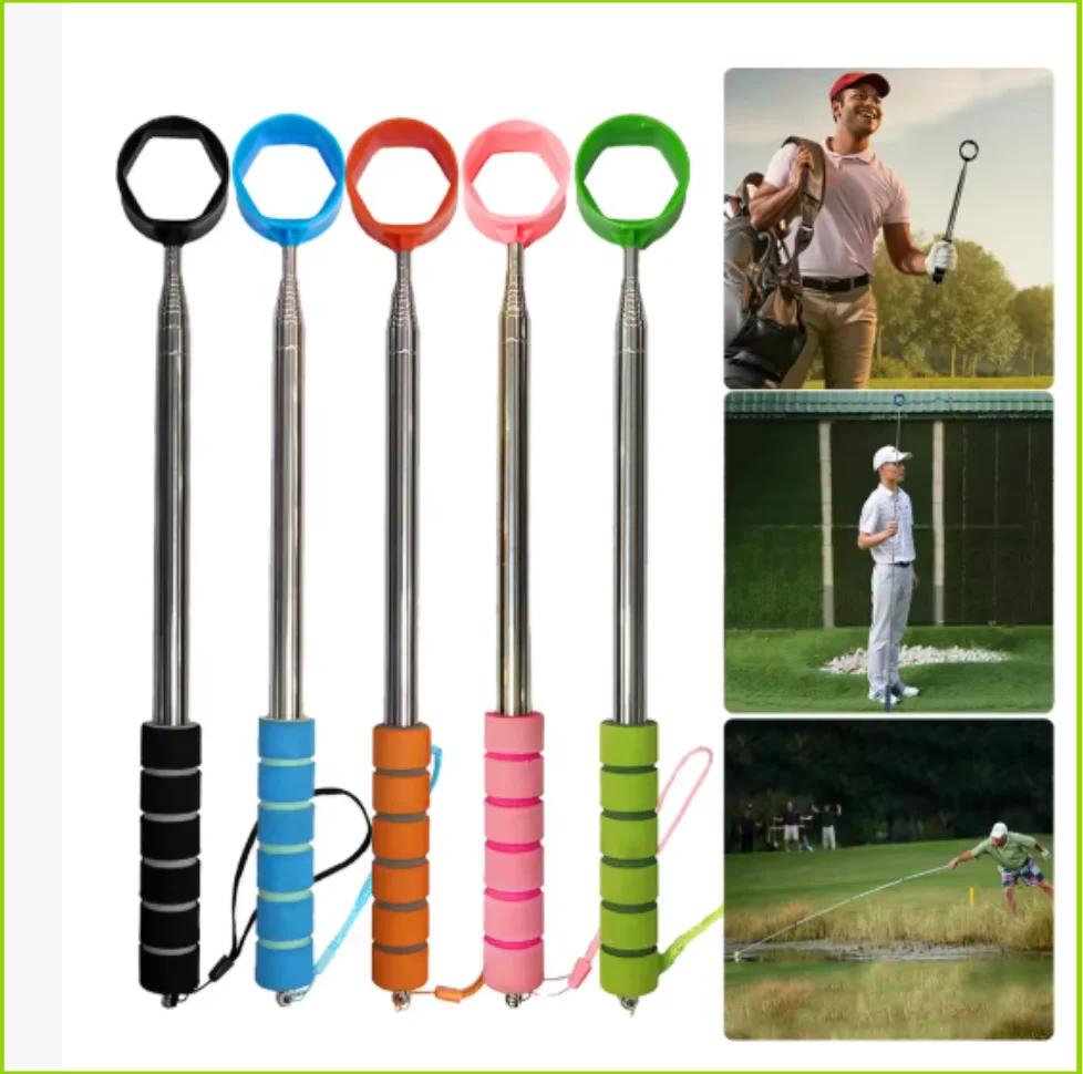 8.86 FT Retractable Golf Ball Picker Lightweight Stainless Steel Golf Ball Finder Easy Handle Make It the Perfect Golf Ball Gift