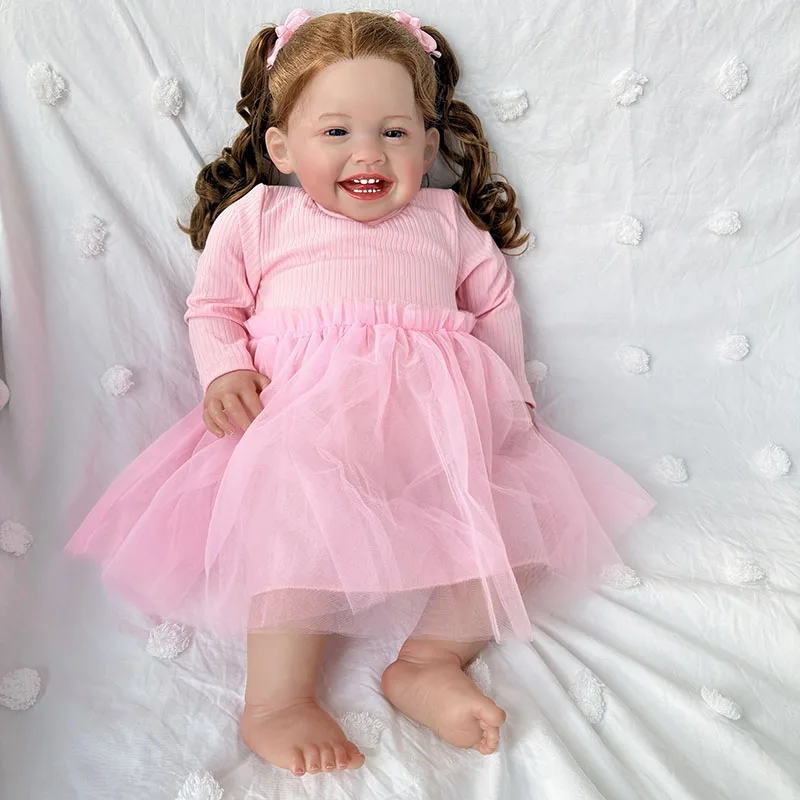 60CM 24 Zoll Reborn Kleinkind-Babypuppe Beliebte Fröhliche Baby Mila zum Verkauf Geburtstags- und Weihnachtsgeschenke Spielzeug Dropshipping Muñecas Bebe Reborn