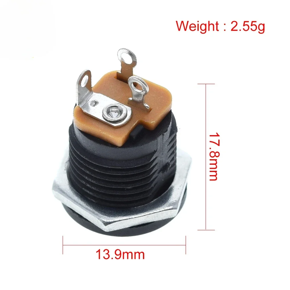 10PCS/LOT DC-022 DC Power Jack Socket dc connector Adapter interface DC022 5.5X2.1 mm Supply Jack Socket Panel Mount plug