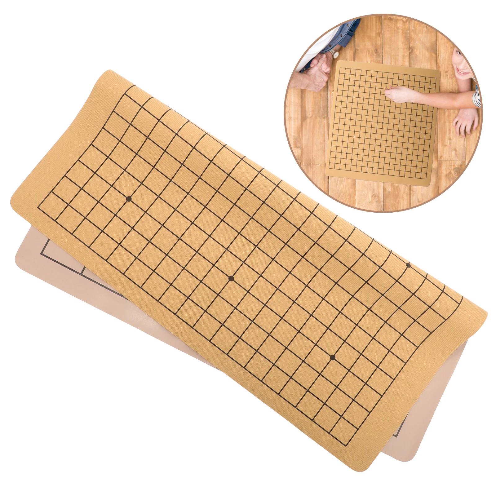 

Dual-Sided Chinese Chess Board Foldable Portable Chessboard Simple Accessory Lint Material Convenient Storage