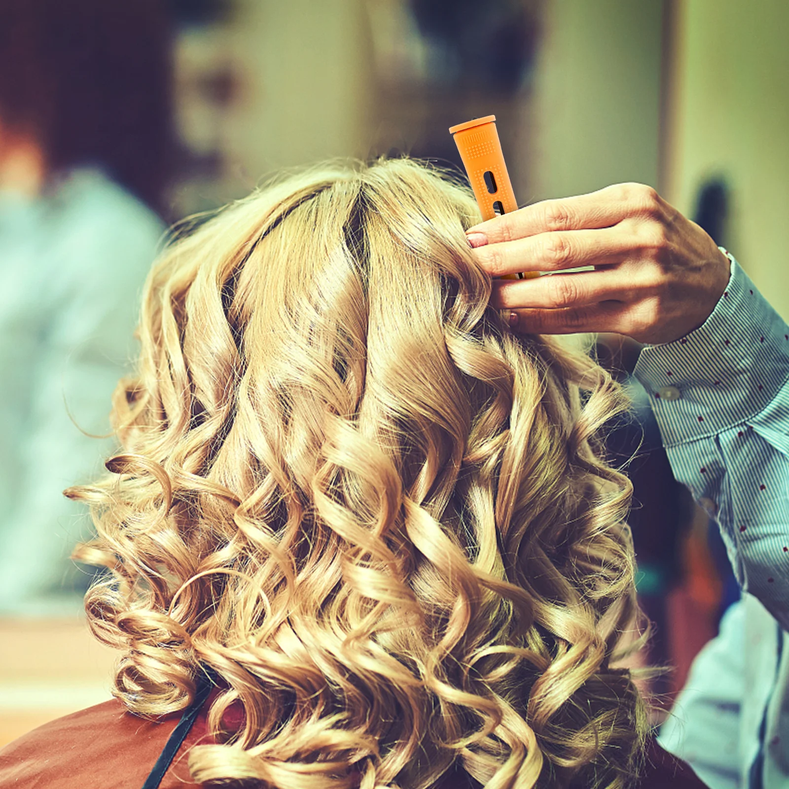 

20 шт. бигуди для волос, пластиковые волнистые бигуди, натуральные кудри, легкие портативные бигуди для дома, путешествий, салона, укладки, без повреждения тепла