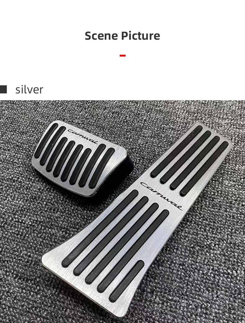 Für Kia Carnival Sedona KA4 2020 ~ 2025 Auto Gaspedal Bremspedal Rest Fuß Pedale Abdeckung Direkt Installieren Nicht-slip Matte Zubehör – Detail 4