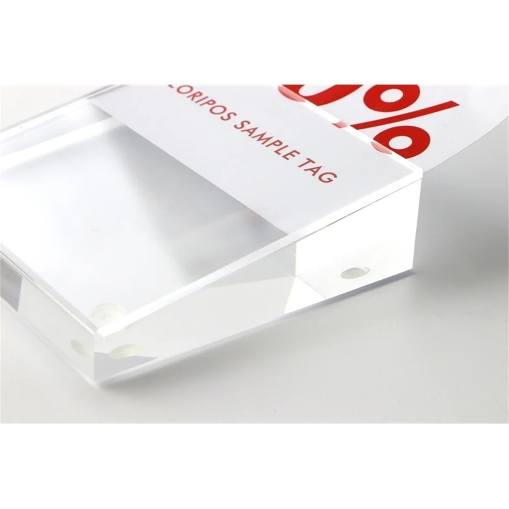 100*100mm Acylic Block Frame Magnetic Picture Frame Desk Sign Holder Retailing Price Tag Display Stand Table Advertising Rack