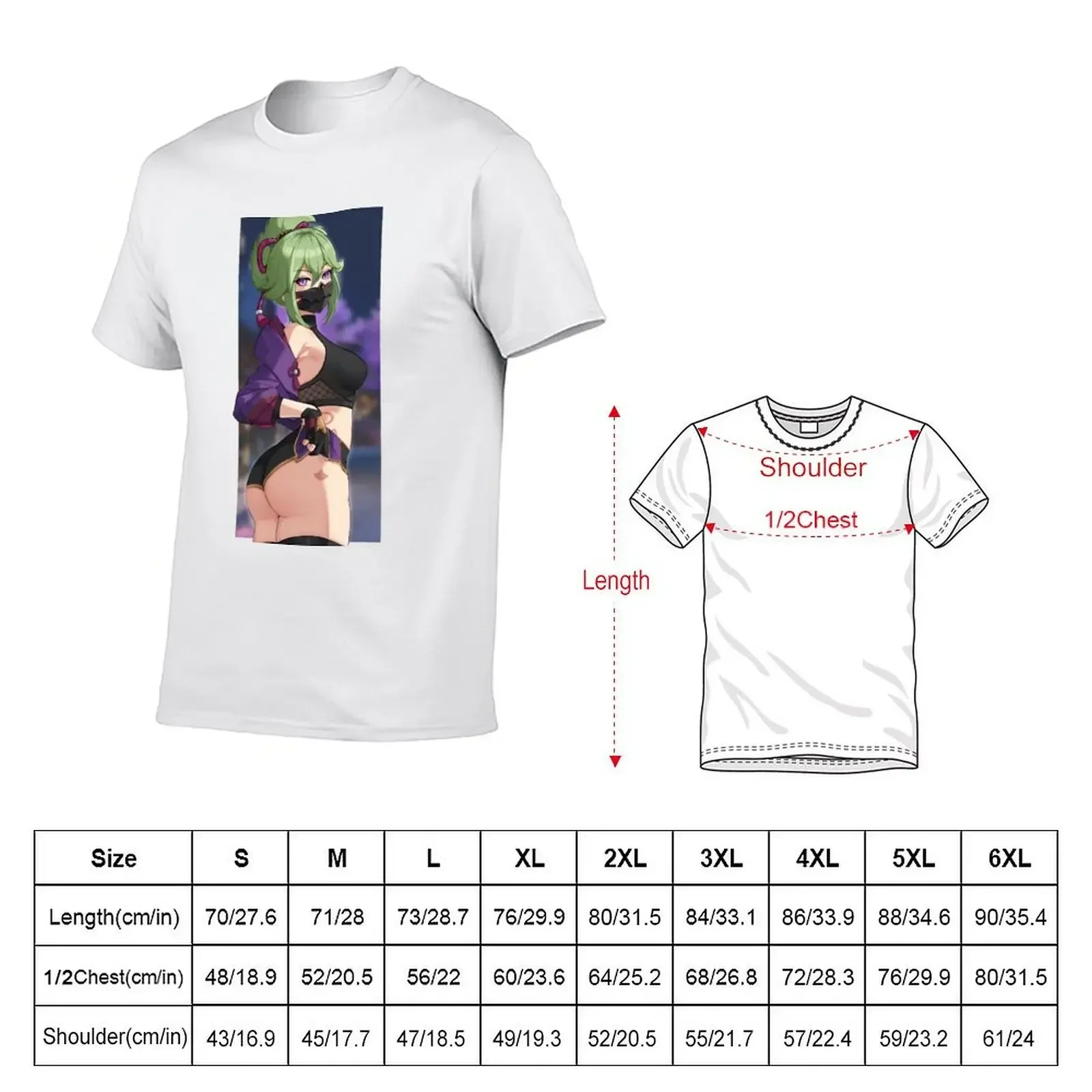 Kuki Shinobu T-Shirt oversized graphic tee plus sizes men workout shirt