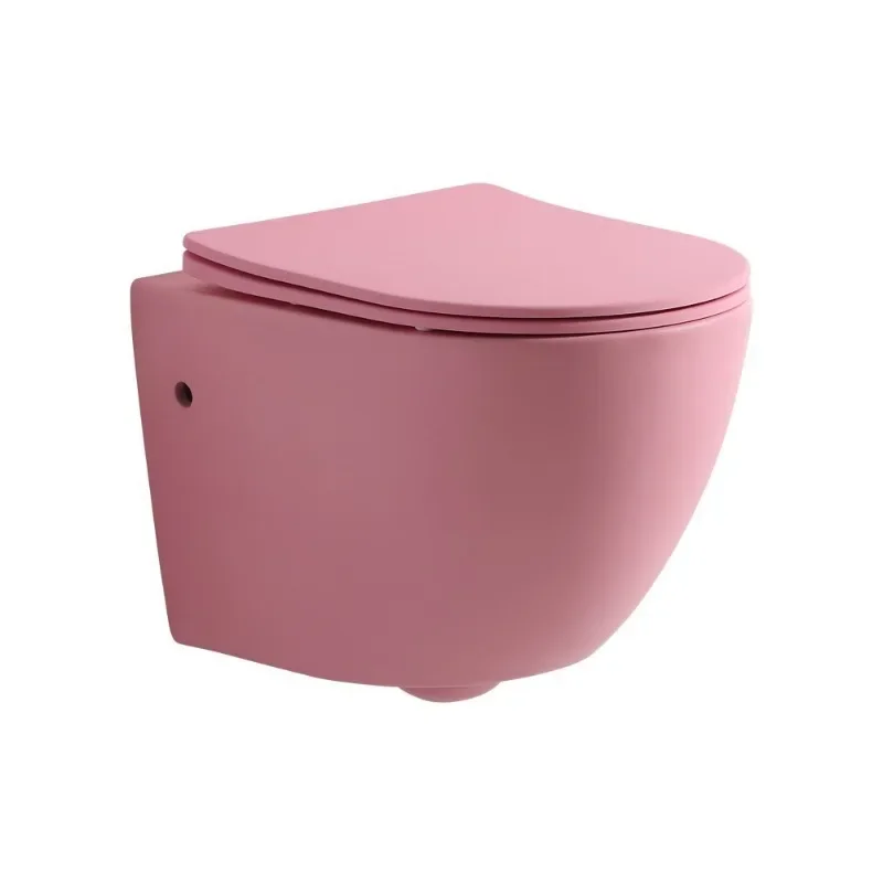 Matte wall-mounted toilet color black pink yellow blue green gray household wall hanging wall concealed toilet