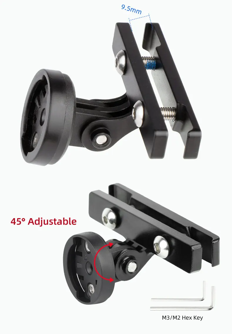 Radarlicht-Ständerhalterung für Bryton Gardian R300L Fahrrad-Rückleuchte, Sattelschiene, Sattelstützenhalterung, passend für Gopro-Kamera-Adapter – Detail 4
