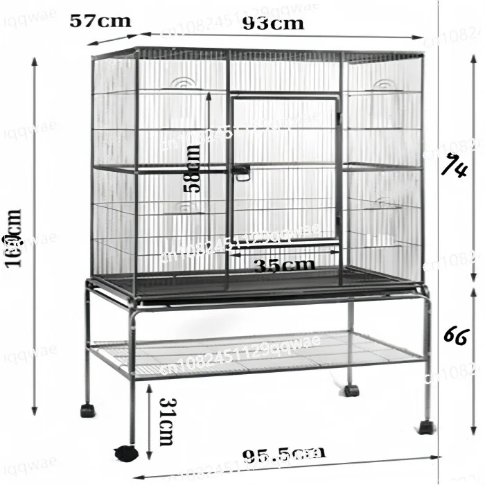 New design cage, bird pet large sturdy parrot , cost-effective bird , spacious metal bird , large with tray