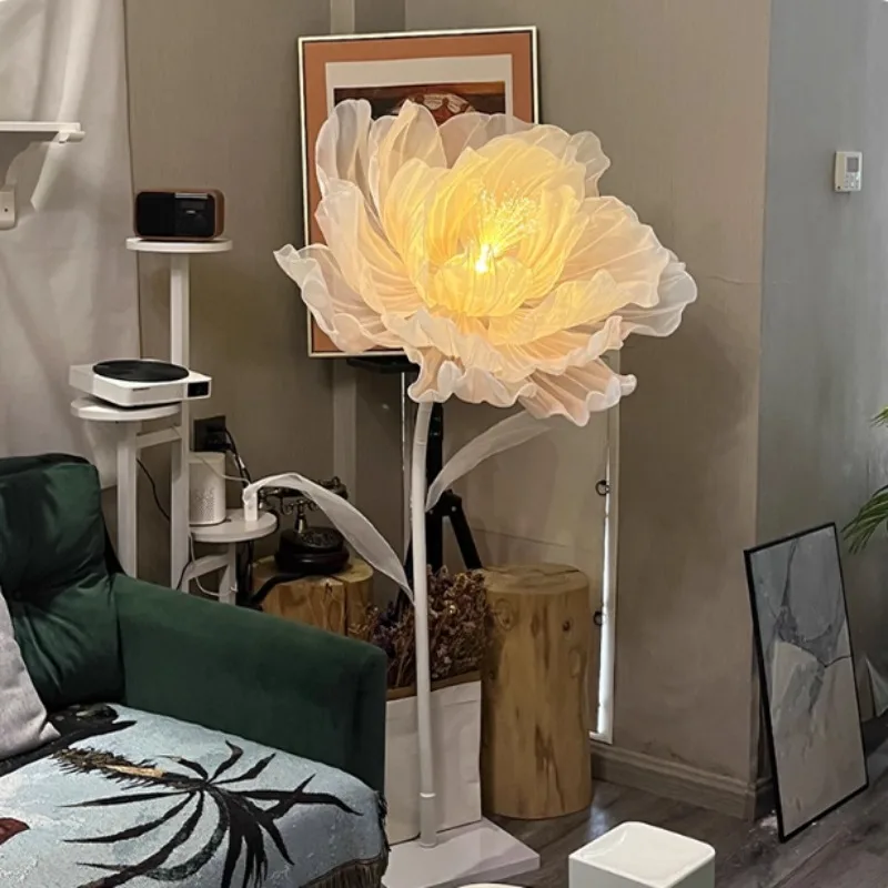 Floor lamp that can breathe and bloom, flower lamp, living room, shopping mall window opening and closing, home decoration