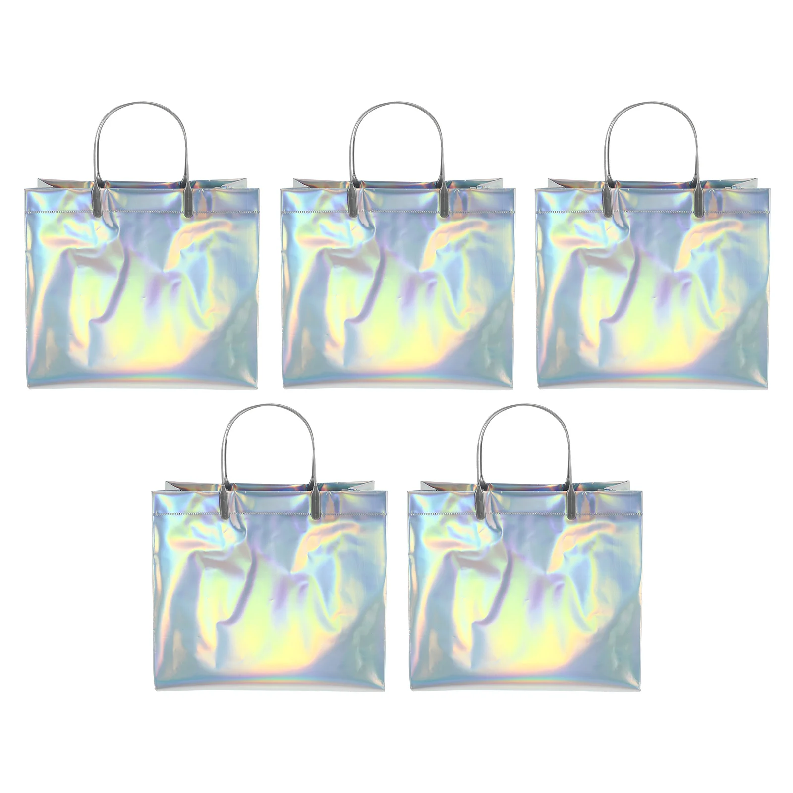 

5Pcs Shopping Bag Gift Bag Heavy Duty Waterproof Design Foldable Light Portable for Home Kitchen Bedroom Grocery Outdoor
