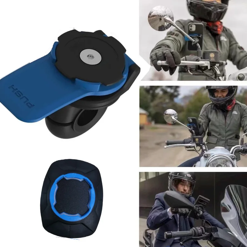 Support de téléphone anti-tremblement pour moto et vélo, amortisseur de vibrations, auto-verrouillage, guidon de vélo, tige de montage