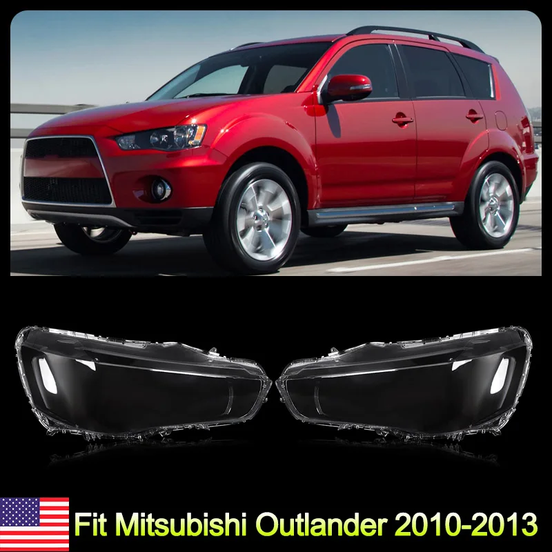 SAIQINGSP Clear Headlight Cover Fit For Mitsubishi Outlander 2010-2013 Headlight Cover Car Accessories Tools